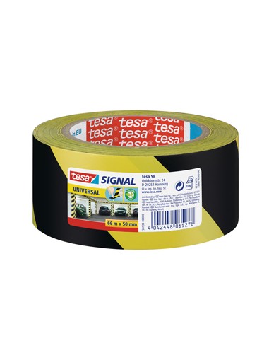 Fita Adesiva PP Sinalização Amarelo/ Preto 50mmx66mts 1un