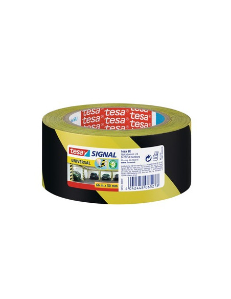 Fita Adesiva PP Sinalização Amarelo/ Preto 50mmx66mts 1un