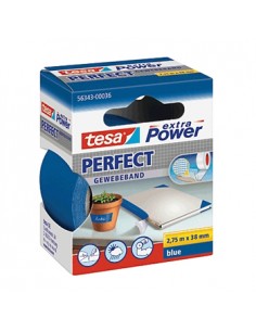 Fita Adesiva Tecido Tesa Extra Power Perfect 38mmx2.75m Azul