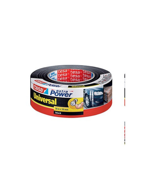 Fita Adesiva Tesa Tecido Multiusos 50mmx50mt Preto