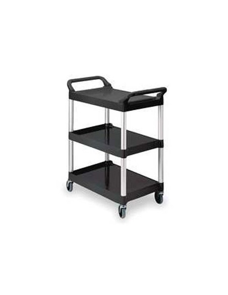 Carro Servico 85x47x93cm 3 Niveis Preto