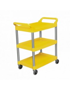 Carro Servico 85x47x93cm 3 Niveis Amarelo
