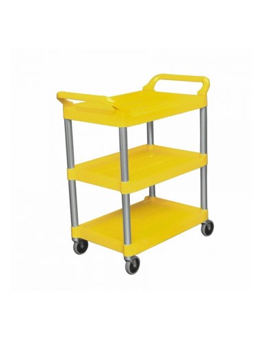 Carro Servico 85x47x93cm 3 Niveis Amarelo