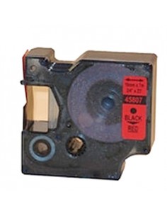 Fita Gravacao Dymo 09mmx7m Preto/Vermelho (40917)