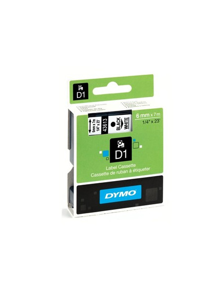 Fita Gravacao Dymo 06mmx7m Preto/Branco (43613)