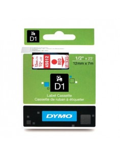 Fita Gravacao Dymo 12mmX7m Tranparente/Vermelho  (45012)