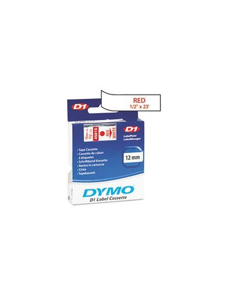 Fita Gravacao Dymo 12mmX7m Branco/Vermelho  (45015)