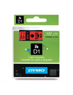 Fita Gravacao Dymo 12mmX7m Vermelho/Preto (45017)